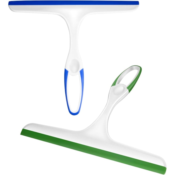 2PCS Squeegee, Multifunktionell Duschglas Gummi Squeegees, Fönster Glas Rengöringsskrapa