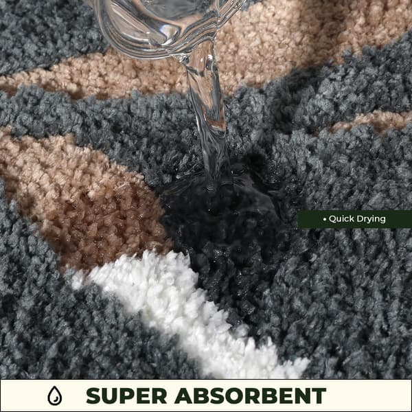 Superabsorberende Badeværelsesmåtte Antislip Badetæppe til Badeværelse Maskinvaskbar Bademåtte Blød Mikrofiber Bademåtte