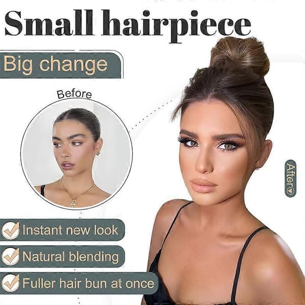 Äkta Hårknut Hårdelar 100% Äkta Hår Messy Bun Up Do Scrunchies