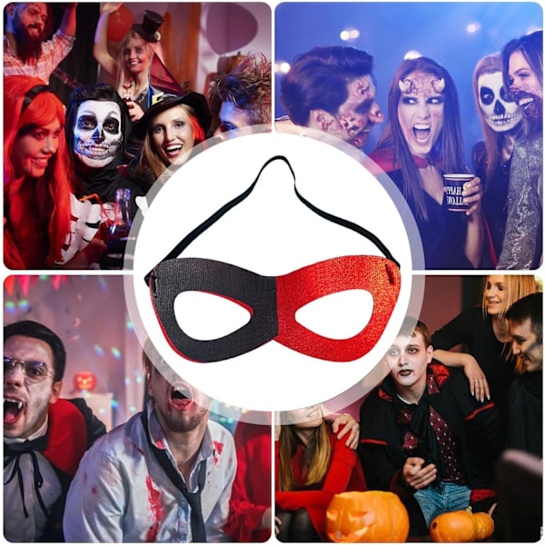 Maskerad Ögonlappar för Vuxna, Halv Ansikts Halloween Kostym Ögonlappar, Unika Festmasker