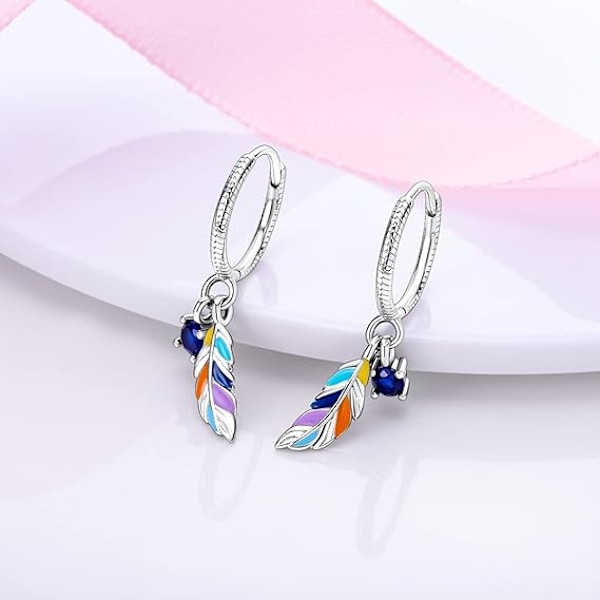 Hängande örhängen i 925 sterling silver för kvinnor, kubisk zirkonia, måne och stjärnor