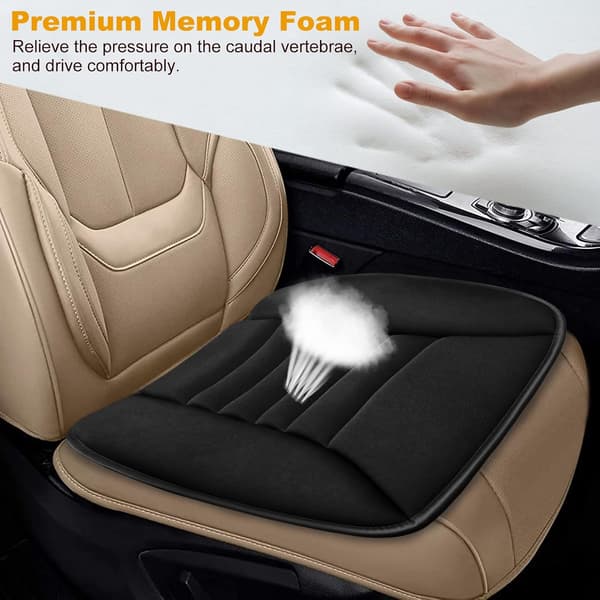 Bilstolsdyna - Bekväm Memory Foam, Universell Förarstolsdyna - Halkfri, Anti-trötthet