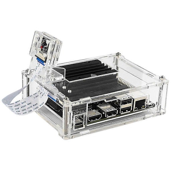 Kirkas akryylikotelo tuulettimella Jetson Nano A02 -versiolle
