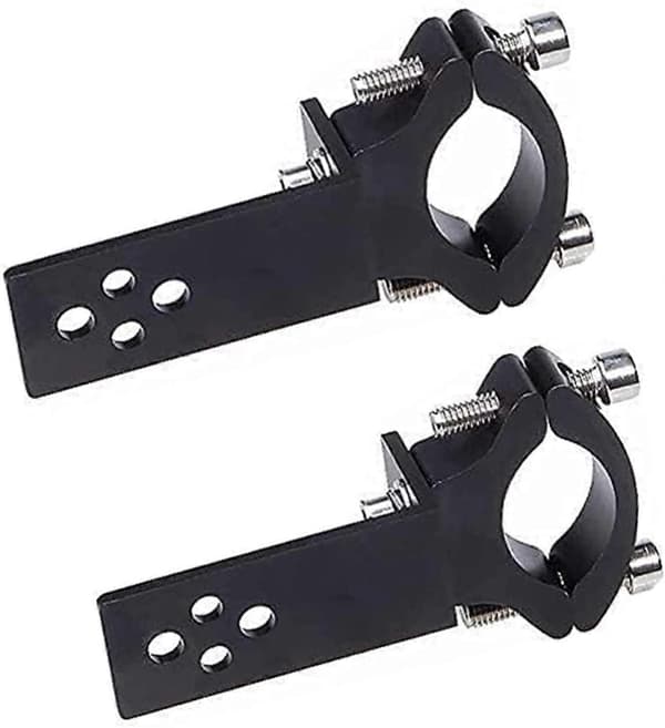 2 st Motorcykel Gaffelrör Klämma Horisontell/Vertikal Installation LED Ljusramp Montering 22mm-36mm