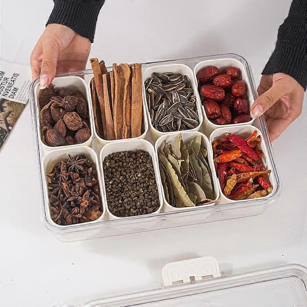 Delt Serveringsbrett med Lokk og Håndtak - Snackle Box Charcuterie