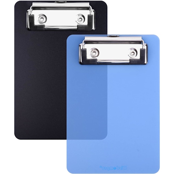 Mini Clipboard, 2-pak Små Clipboards til Notesblokke, Memo Størrelse Kvittering, Lommelister
