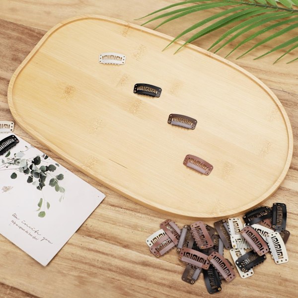 28 st U-formade perukclips, små kamhårtilläggclips med mjuk gummisnapp metallmini-clips tillbehör för perukflätor hår-DIY