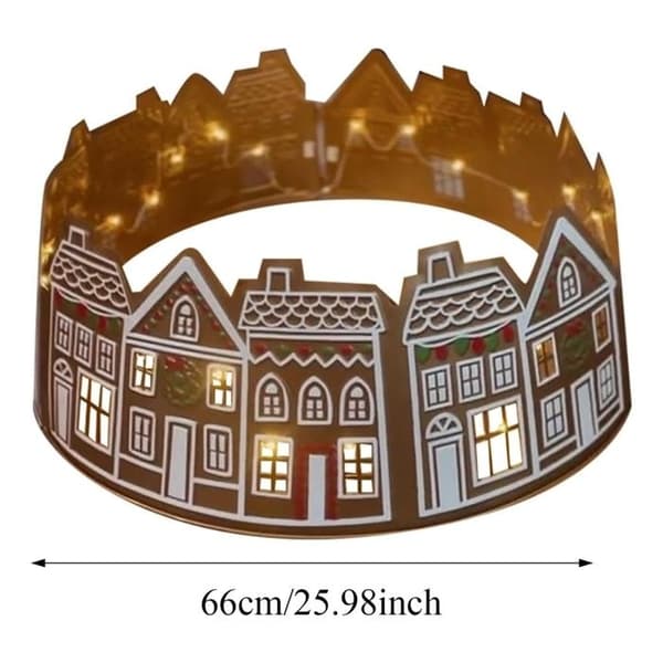 Pepparkakshus Julgransmatta, LED Julgransmatta Diameter 26 tum
