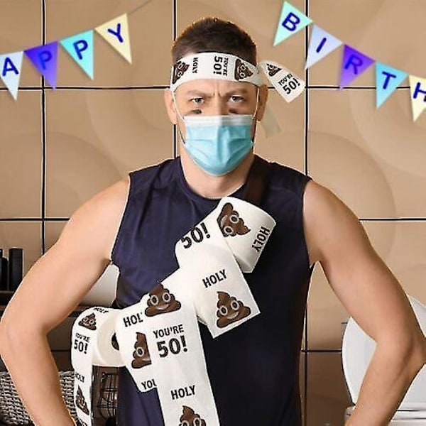 Hauska WC-paperirulla Syntymäpäiväkoriste Syntymäpäivälahjat Naisille Miehille Lahja