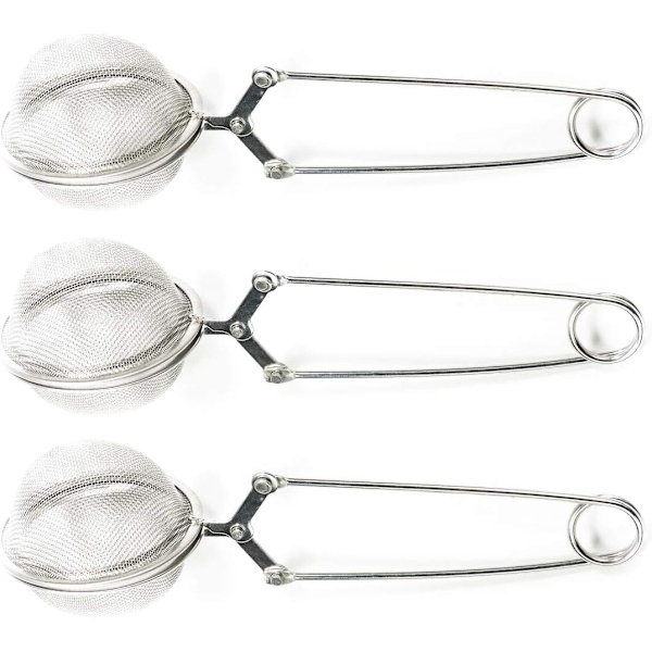 Tesil med Håndtak for Løs Te og Krydder Rustfritt Stål Tesil Te Kule Infuser