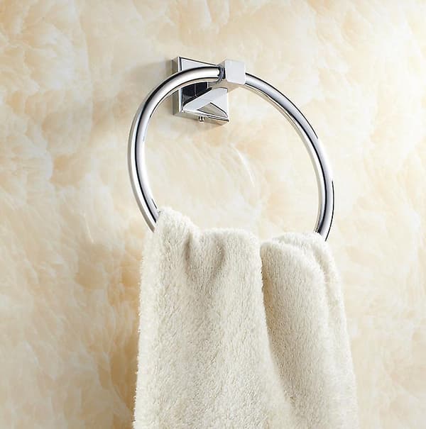 Moen P5860 Donnor Collection 6.25-tommers Diameter Moderne Håndkle Ring for Baderom, Krom