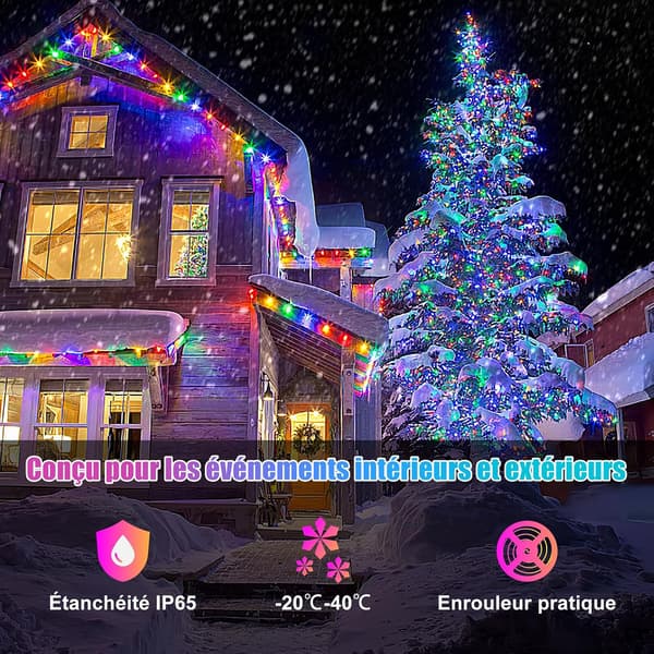 20 meter smarta ljusslingor med fjärrkontroll, USB-driven, för jul, Halloween, bröllop och festdekorationer.