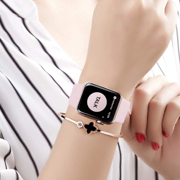 Kompatibel med Apple Watch reimer 38mm/40mm/41mm Erstatningsreim for iWatch Series SE 9 8 7 6 5 4 3 2 1 (Rosa sand)