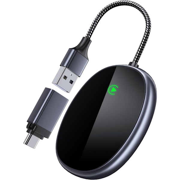 Langaton Carplay Dongle -sovitin iPhonelle, 2024 Uusin Plug & Play Langaton Carplay, autoihin vuodesta 2015 & Applelle ja iOs 10+