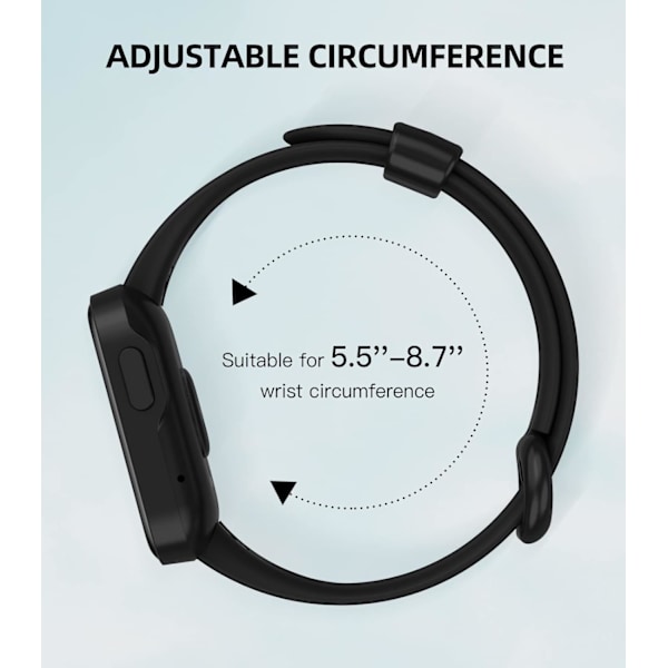 Yhteensopiva ranneke Xiaomi Mi Watch Lite/Redmi Watch -kelloille, pehmeä silikoninen vaihto-urheiluranneke - Musta
