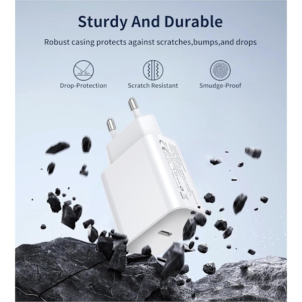 3-pack USB C-laddare för iPhone 16/15/14/13/12 Plus Pro Max Mini, AirPods iPad, Samsung Galaxy S24/23/22 iPhone USB C-laddare