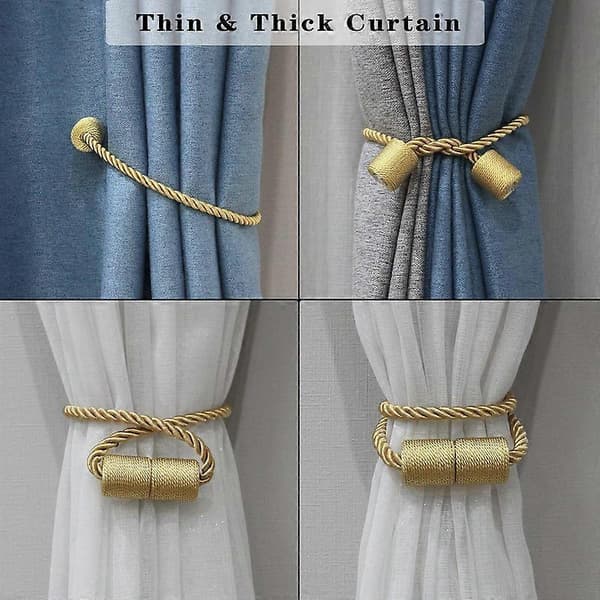 Starka Magnetiska Gardiner Draperier Eleganta Dekorativa Band
