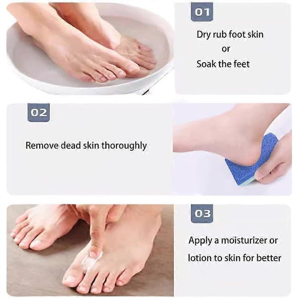 2 STK Dobbeltsidet til fødder, effektiv fodskrubber til pedicure