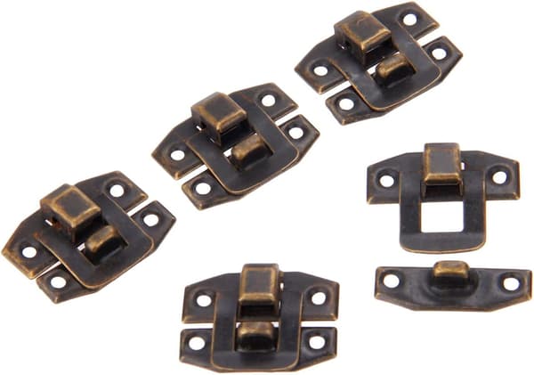 20 stk. låsehasper 2,4 x 2 cm Antikk bronse retrostil jernkasse boks kiste koffert låsehasper