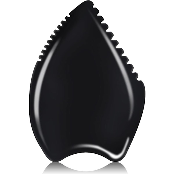 Gua Sha -hierontatyökalu, musta Bianstone Guasha -lauta kasvoille ja vartalolle, luonnollinen Jadekivi Gua Sha -kasvotyökalu