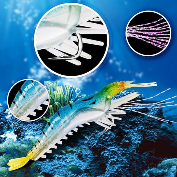 Fiskesluker, 6 sluker, 7 cm, laget av PVC.