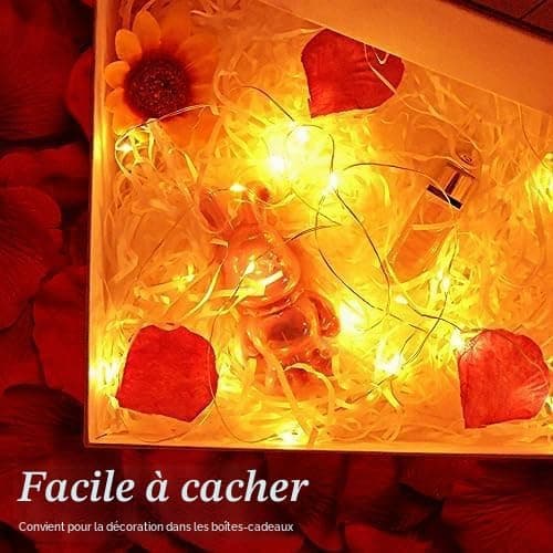 Batteridrivna ljusslingor (6-pack), 2 meter långa, 20 mini-LED, idealiska för att dekorera flaskor, jul, halloween (orange)