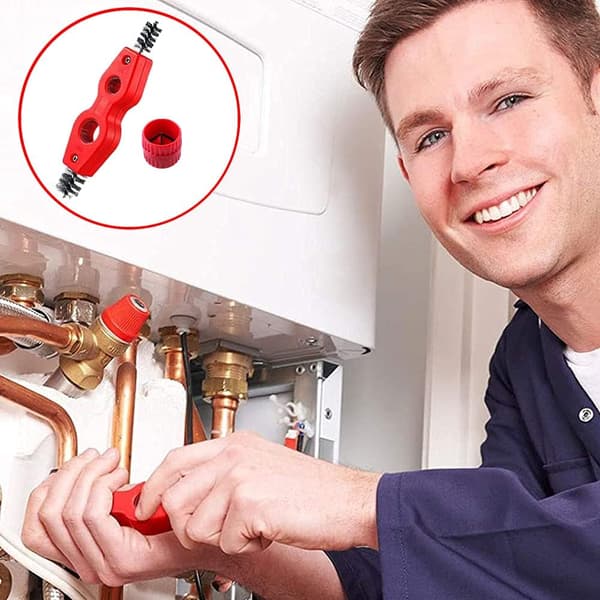 Kobberrørrenser og brotsjesett, 4 stk. Rørbrotsj Deburring Tool Rørbrotsjeverktøy Deburring Brush for Kobber PVC-rør