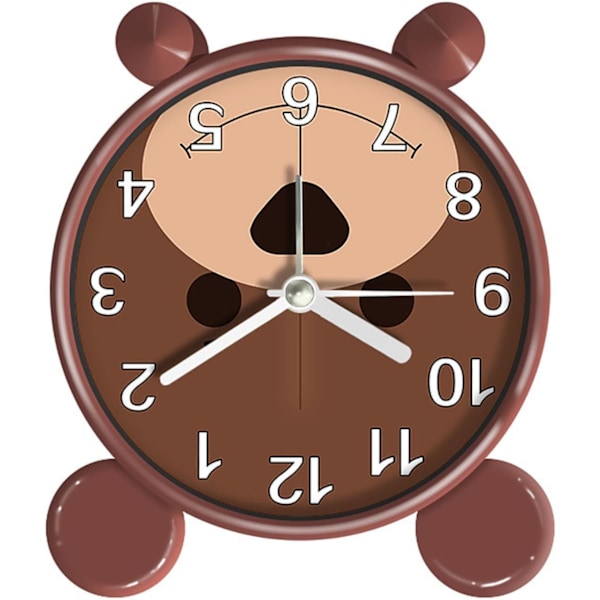 Söt väckarklocka, Barnväckarklocka Cartoon Bear Klocka Liten Skrivbordsväckarklocka Batteridriven Väckarklocka Tyst Alarm