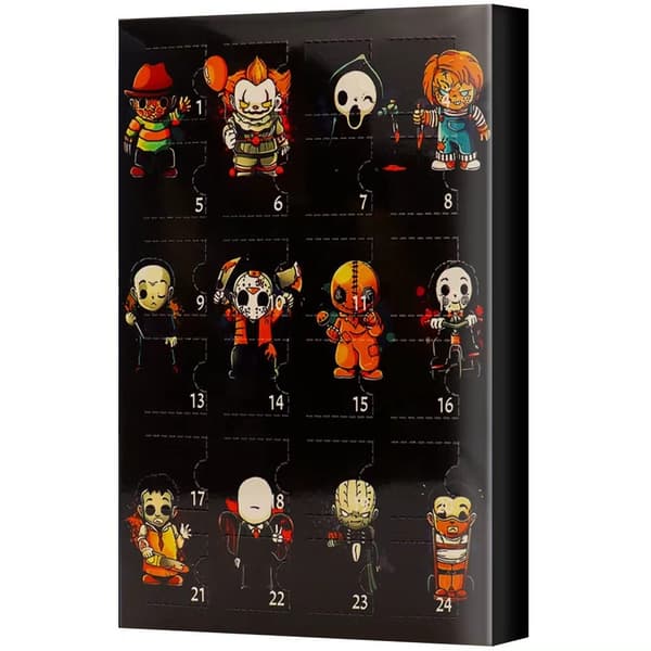 Gyserstemning Halloween Blind Box med 24 Gotisk Julekalender, Blind Box Størrelse A