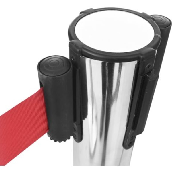 Utdragbar bandbarriär 200 cm Röd