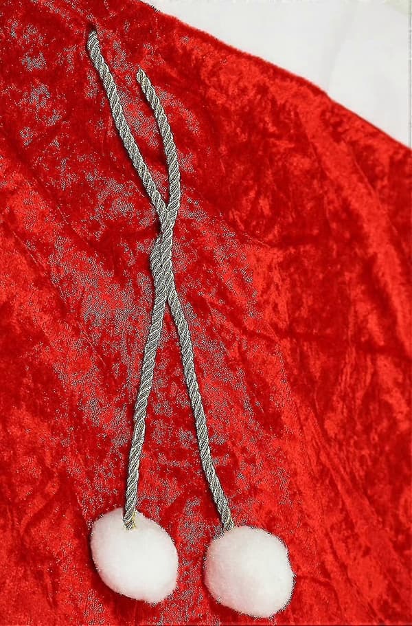 Stor Röd Julklappspåse i Sammet, Juldekoration