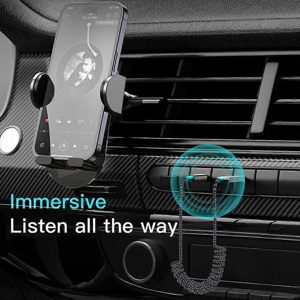 TOTU AD-10 1,7 m Bil AUX 3,5 mm Bluetooth 5.0 Trådløs Adapter Lydkabel