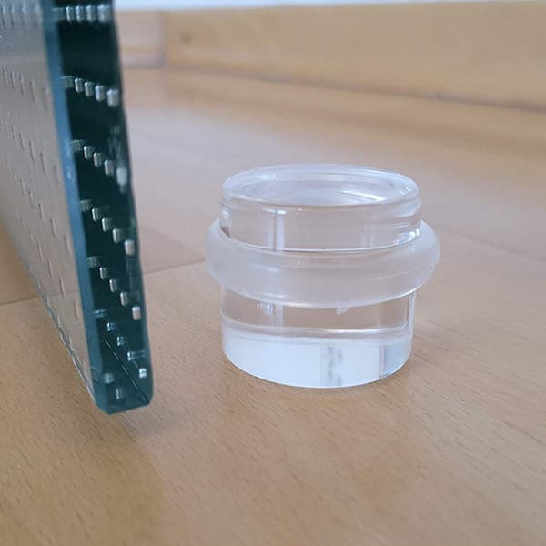Klar Gummi Dørstopper til Vægbeskytter - 2x Rivfast Silikone Dørstoppere - Ideel til Badeværelse, Glasoverflader