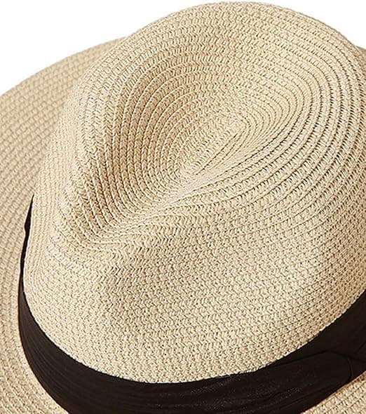 Panamahat til kvinder, let og åndbar stråhat til sommer, justerbar hat til strand og rejser