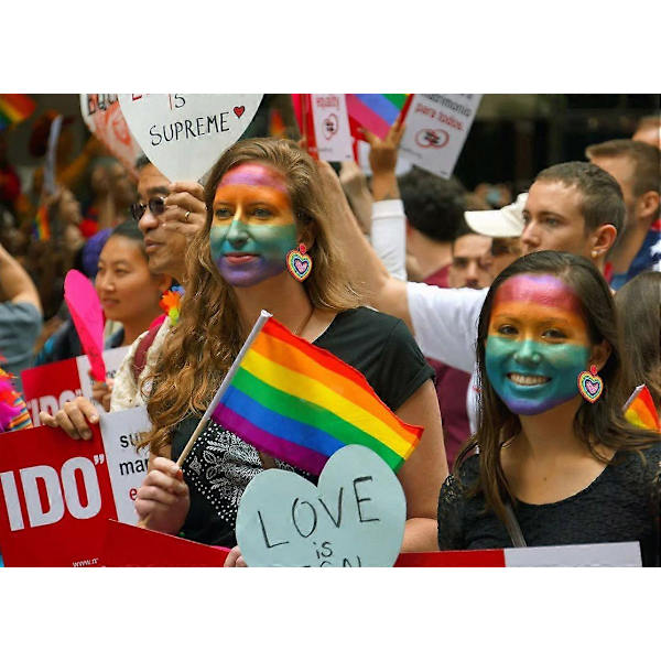 Regnbue Øreringe Pride Øreringe til Kvinder