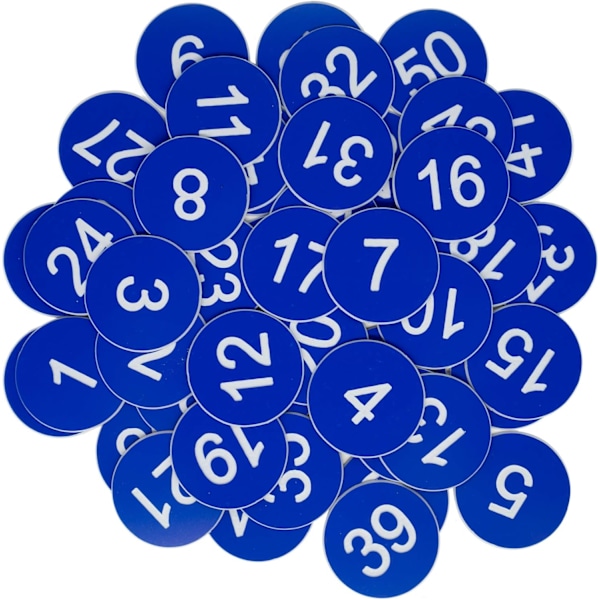 Muoviset numerolaput kaiverretut numeroidut laput ID-laput avainlaput ilman reikää (1-50)