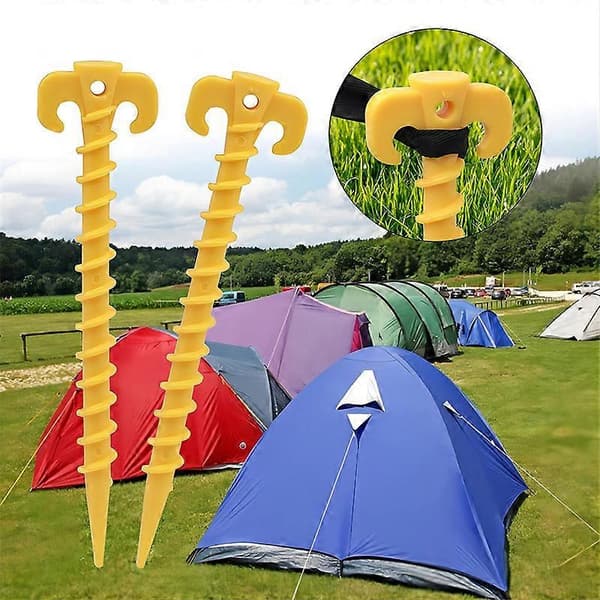Camping Stake Plast Spiral Jordanker Teltplugger Spiker Krok