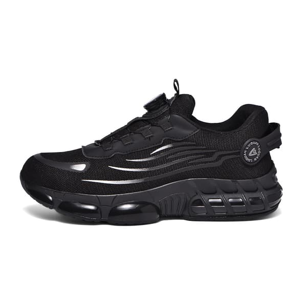Lätta skyddsskor för män, skyddssneakers med stålhätta - Svart - EU 38-49 48