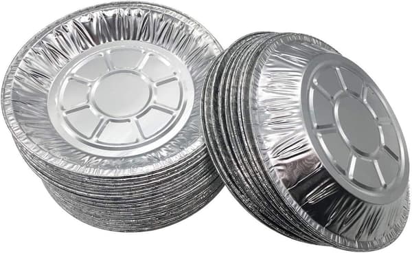 50 högkvalitativa aluminiumformar, basdiameter: 19 cm, engångs aluminiumpajformar