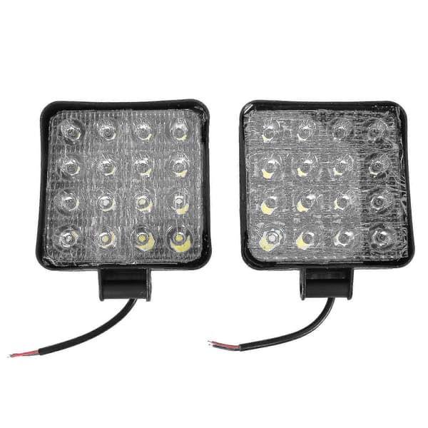 2 stk. 48w 6000k Led Arbejdslamper Traktor Suv Lastbil 4wd 12v 24v--