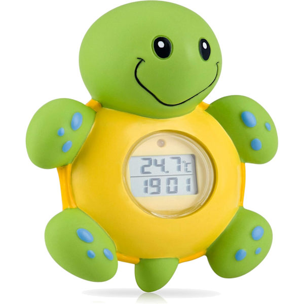 Badtermometer och klocka, sköldpadda