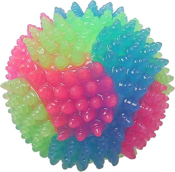 3 stk. Lysende Hundebolde Blinkende Elastisk Bold LED Molar Bold Glødende Bold Kæledyrs Farve Lys Bold, Farverige Gummibolde Tandrensningslegetøj Til Katte