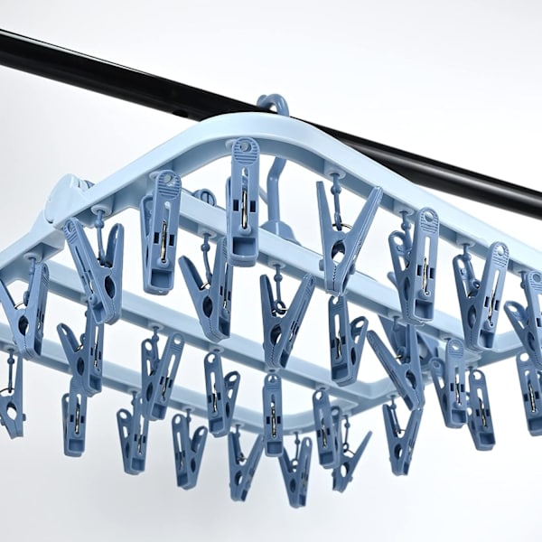 Sock Drying Racks, Folding Laundry Hanger with 32 Pegs Clothes Drying Rack,  Clothes Hanger Rack