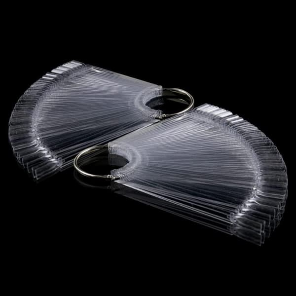 Negleprøver 100 stk. Negleprøvepinde Neglefarvevisning Negle Display Tips Neglekunst Tips Pinde med Metalring Set 1