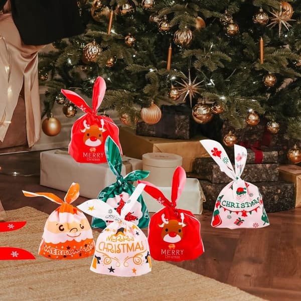 Pieces Julpåsar, Godispåsar Presentpåsar Kakpåsar Julklappsinslagning (5 stilar)