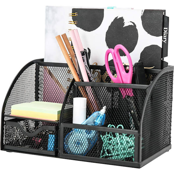 Skrivebordsorganisator/Mesh Skrivebordsoprydder/Penholder/Multifunktionel Organizer