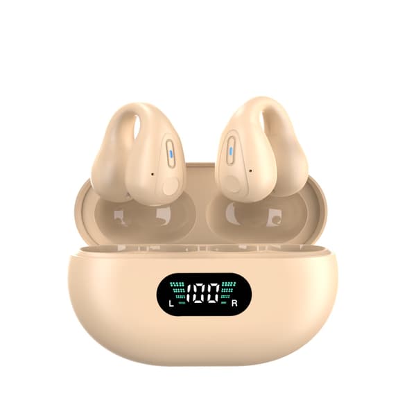 Trådløse ørepropper Bluetooth 5.3 Åpne ørepropper Sykkelørepropp Støyreduserende headset Khaki