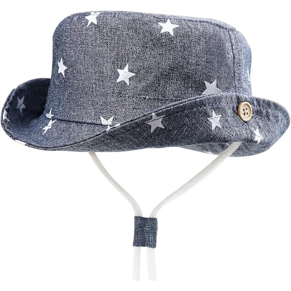 Vauvan aurinkohattu taaperolle, aurinkosuoja, eläinlakki, unisex, kesäinen ämpärihattu leukahihnalla, UPF 50+ Black bottom L