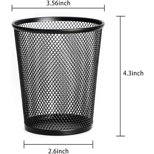 Penholder 6-pak, Mesh Skrivebordsorganisator Penneholder Blyantholdere, Kontorartikler Blyantkrukker til kontor, hjem, klasseværelse