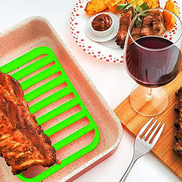 Non Stick Cooling Rack för kött, Easy-Clean Silikon Baking Rack för BBQ & Kök Kylning Vila